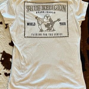 True Religion White Graphic T-Shirt